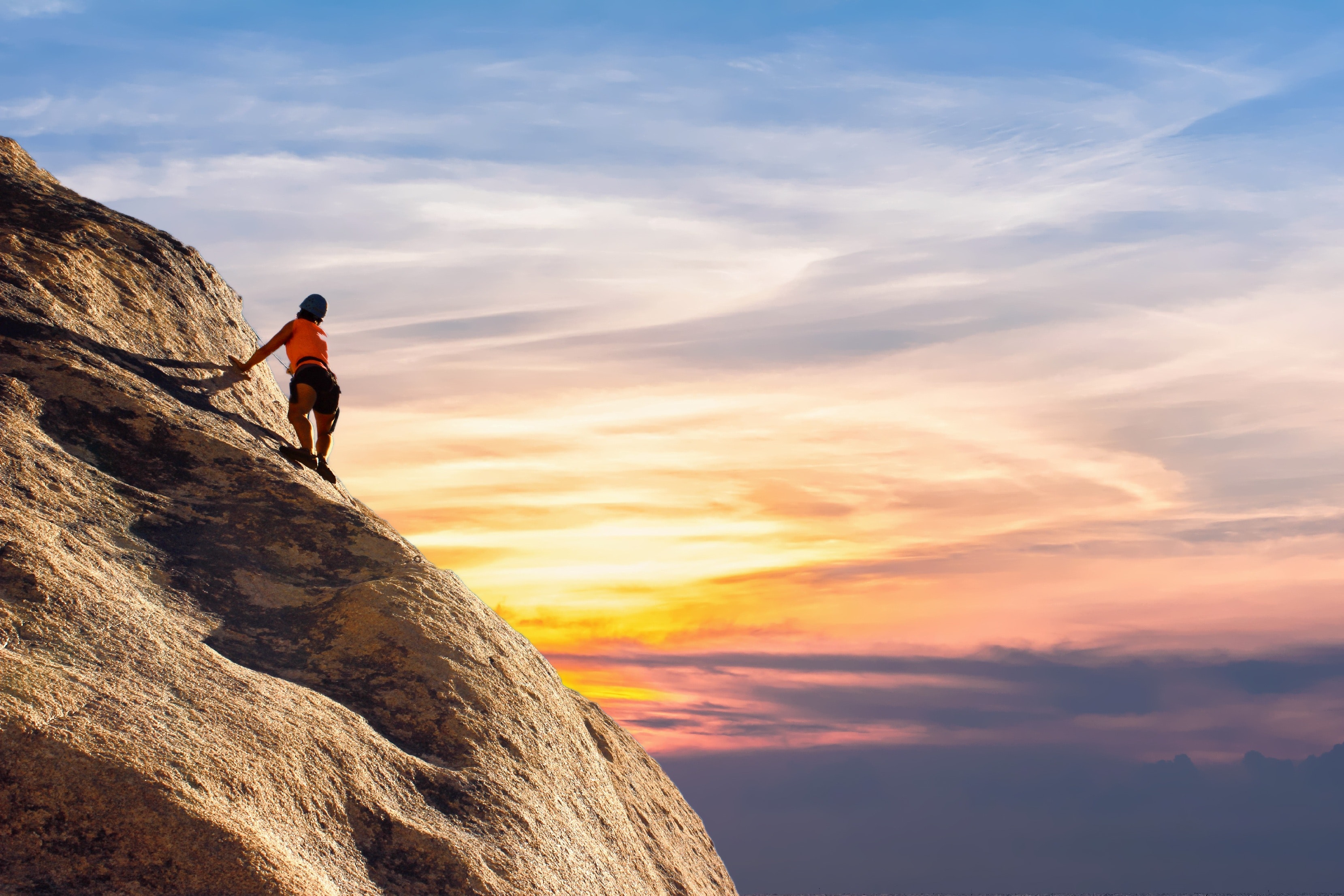 image of person climbing